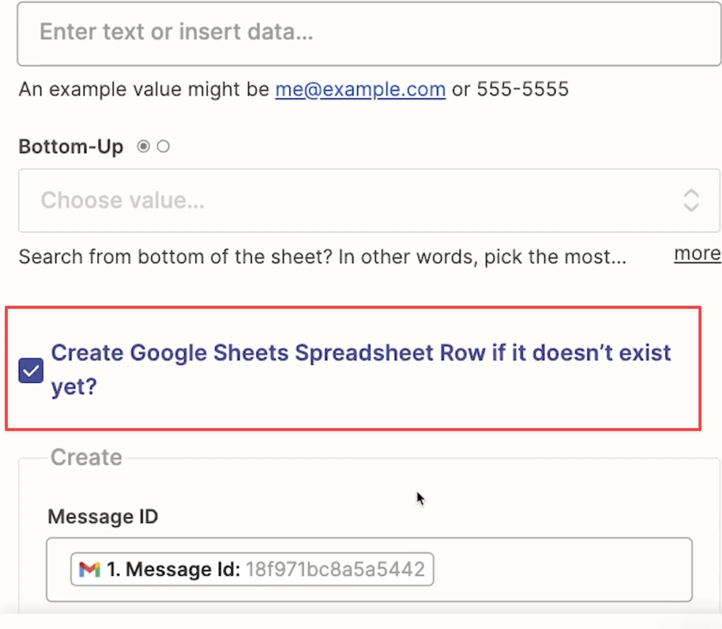 Create Google Sheets Speadsheet Row checked