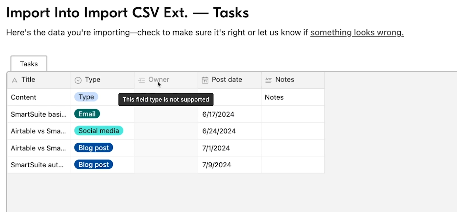 Attempting to map data to a linked record with a standard CSV import in Airtable