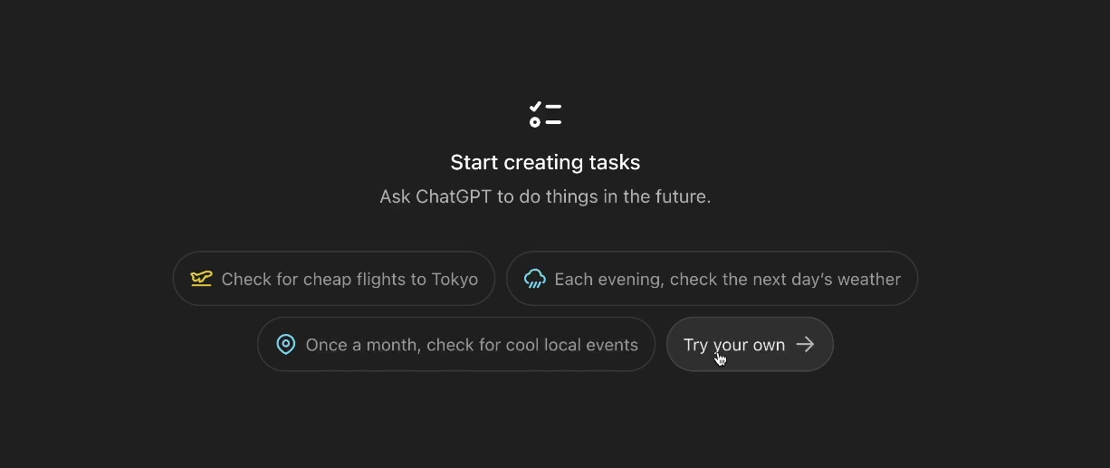 Suggested tasks