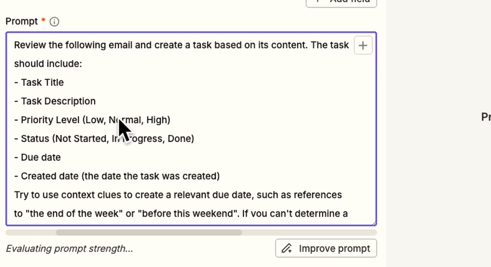 Describe the data you want the AI to create