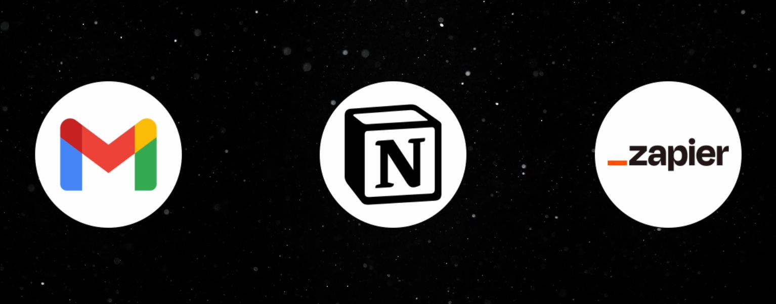 Tools used in this automation: Gmail. Notion, and Zapier