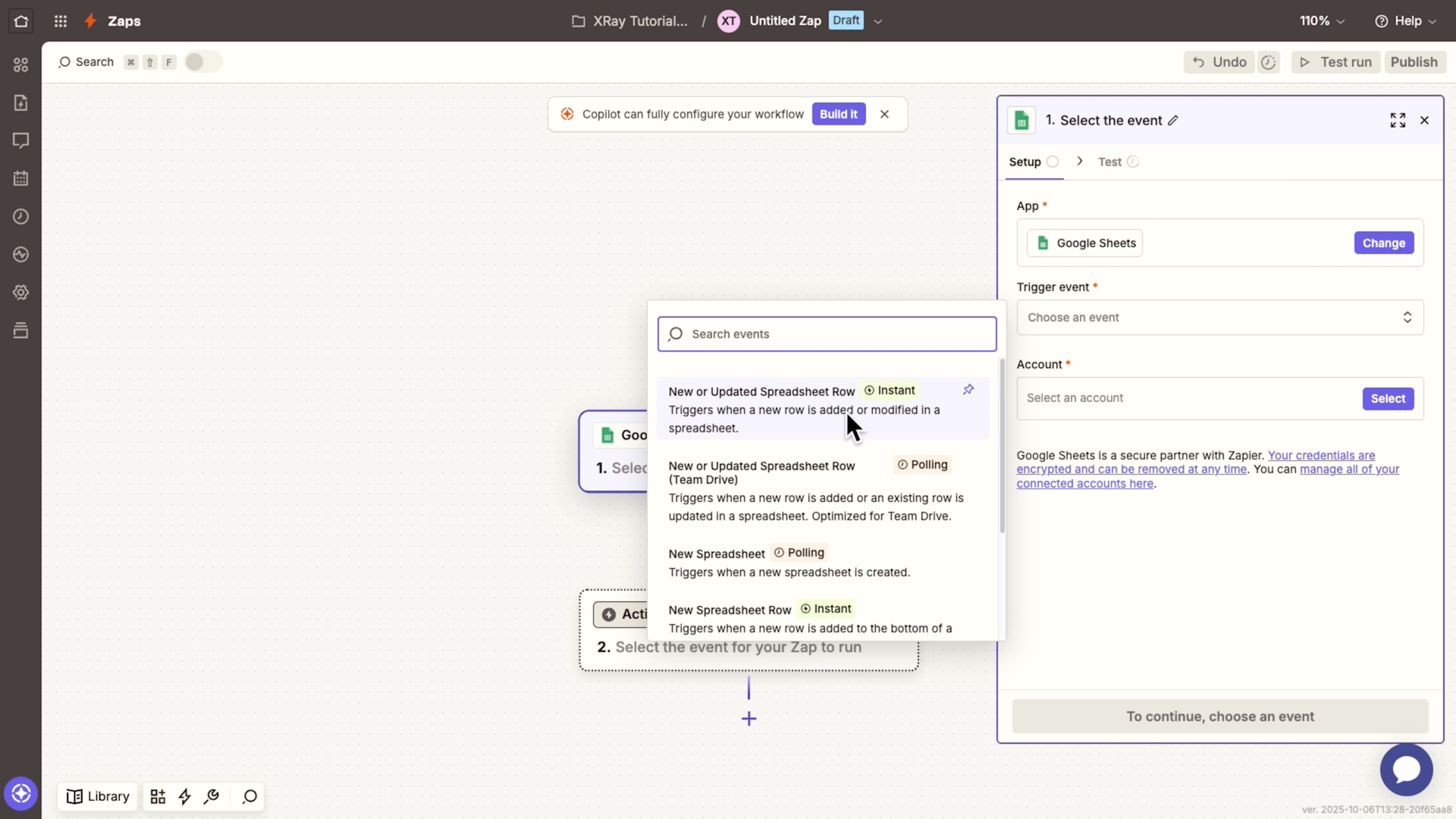 Zapier's simple UI for building automations