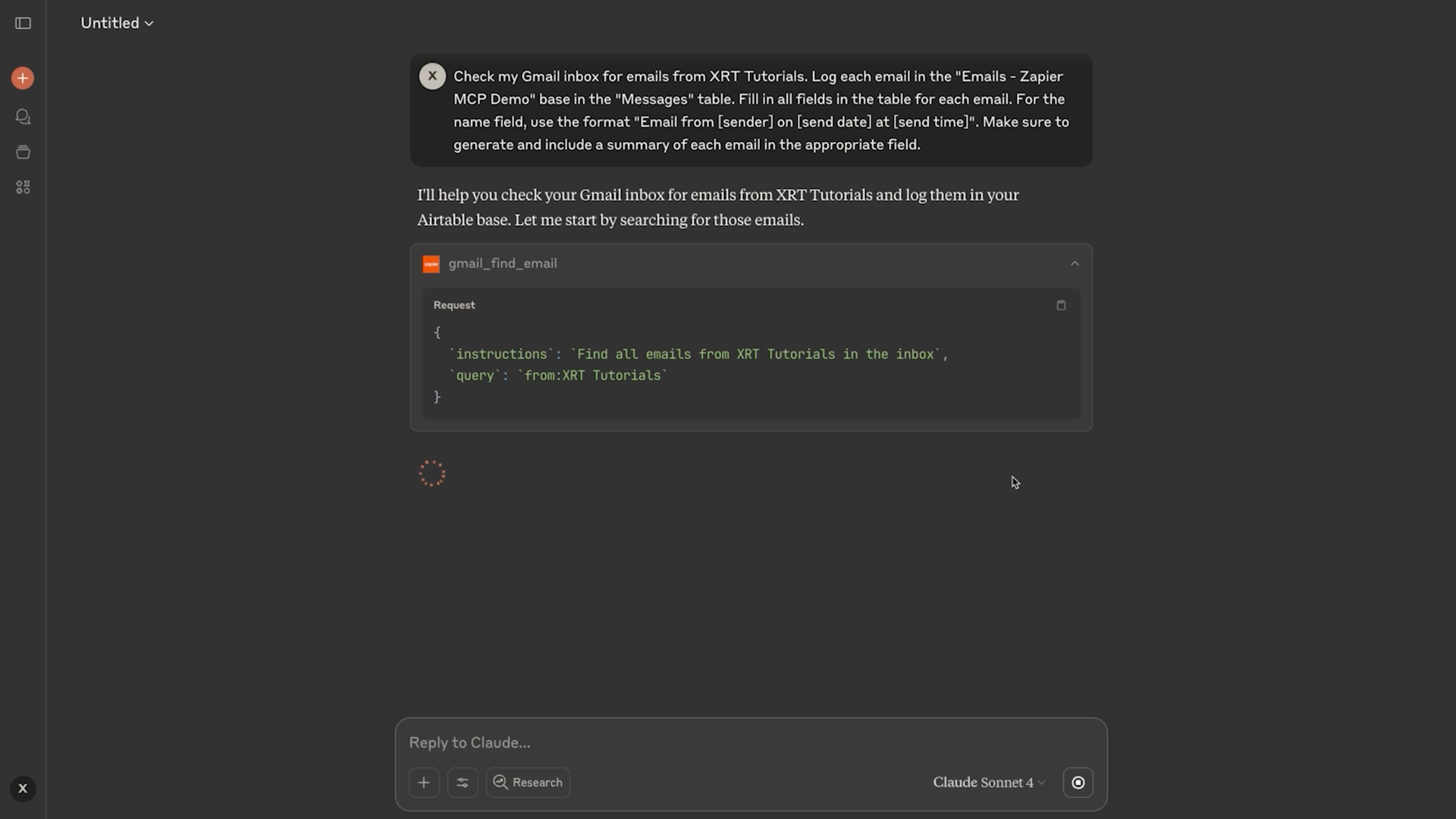Using Zapier MCP in Claude