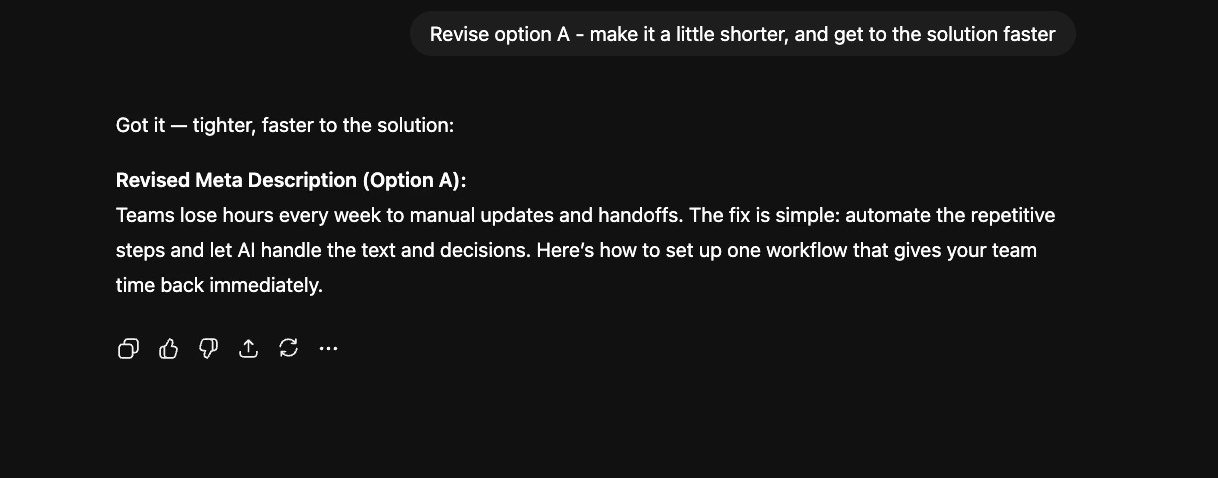 Refining the AI's output