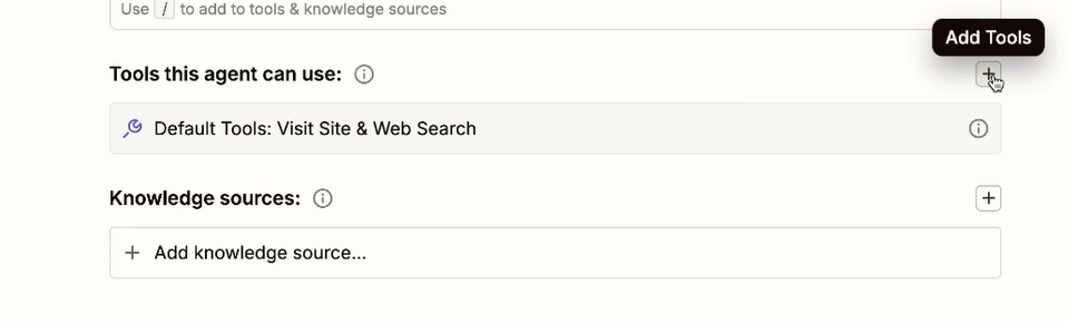 Adding a new tool to a Zapier AI agent