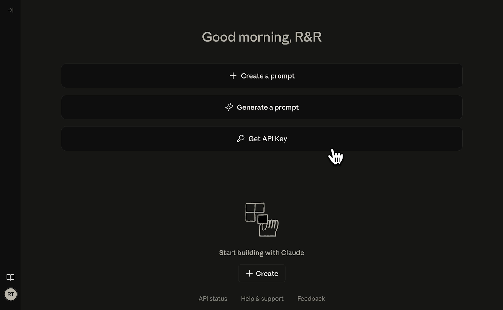 Creating your first API key in Claude