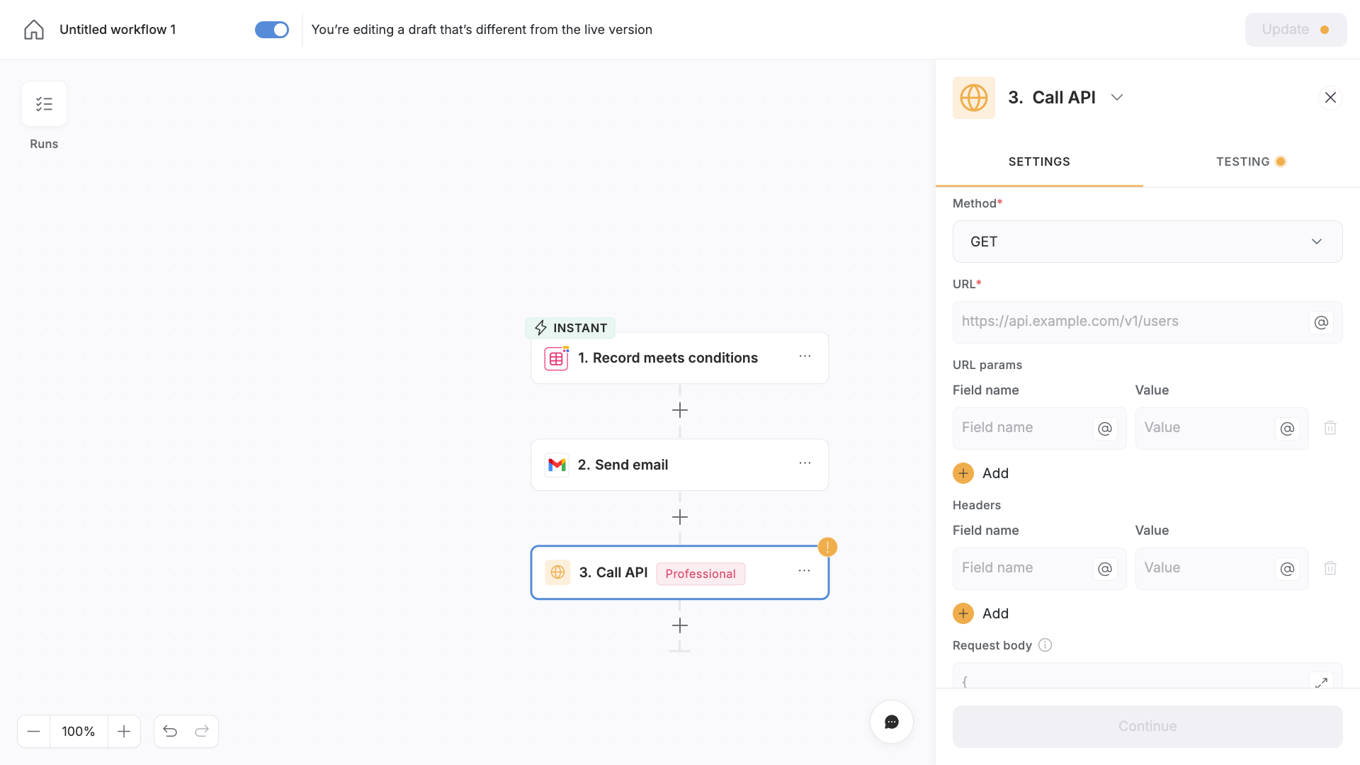 API calls in Slack workflows allow you to connect to any app with an API