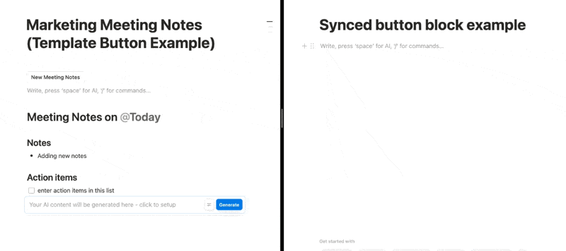 Using a button in a synced block