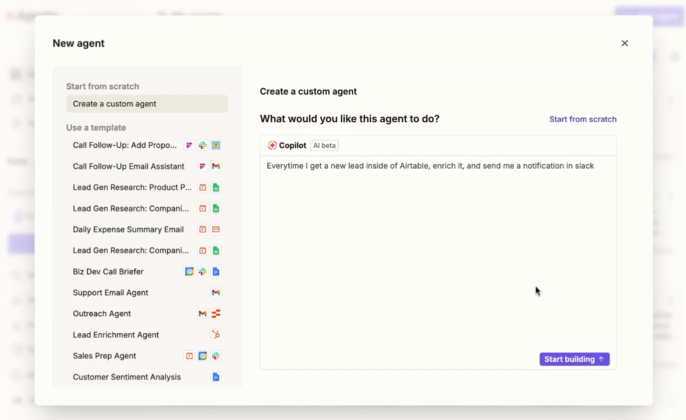 Creating an AI agent in Zapier with a simple prompt