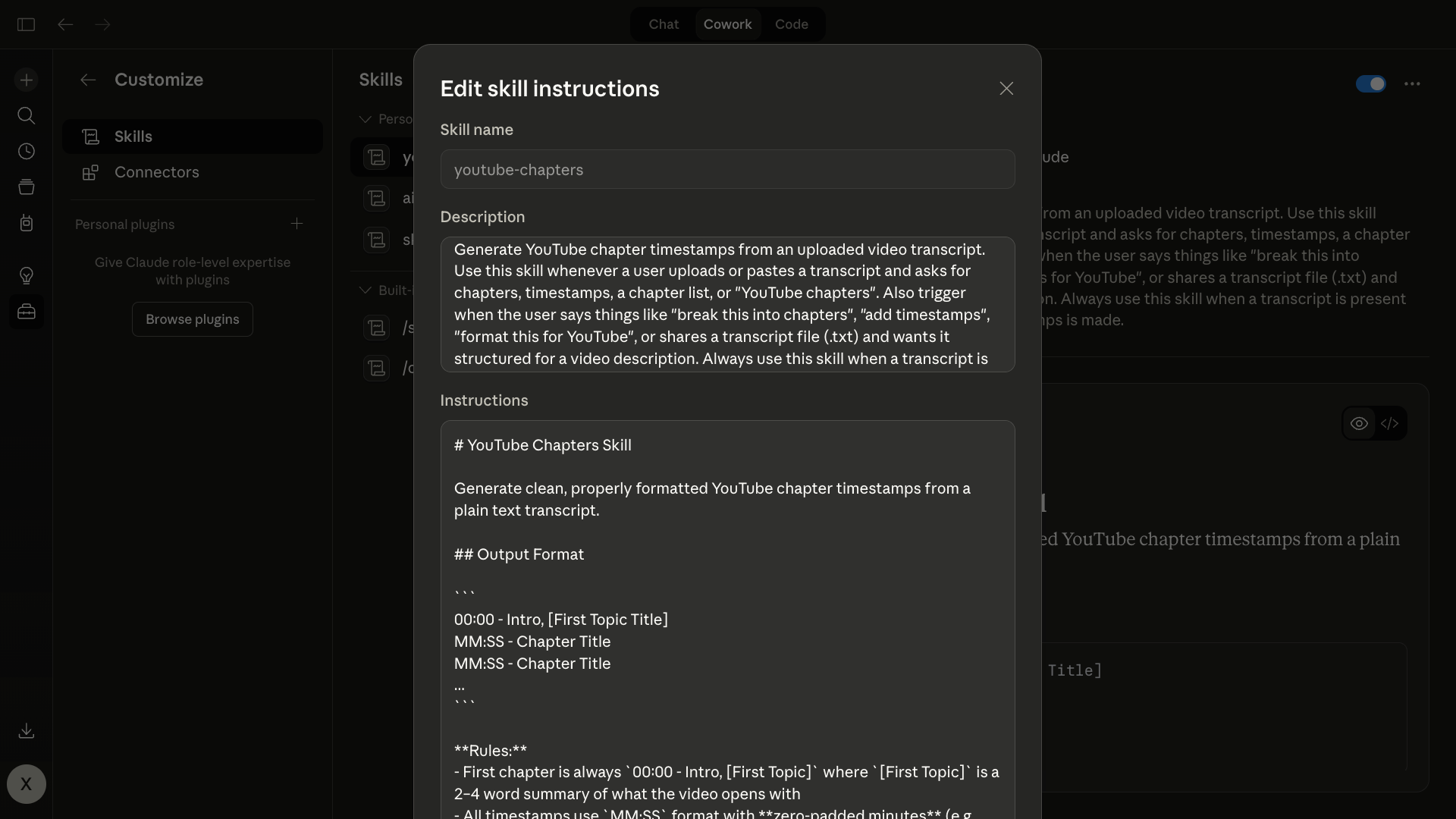 An example of a Claude skill