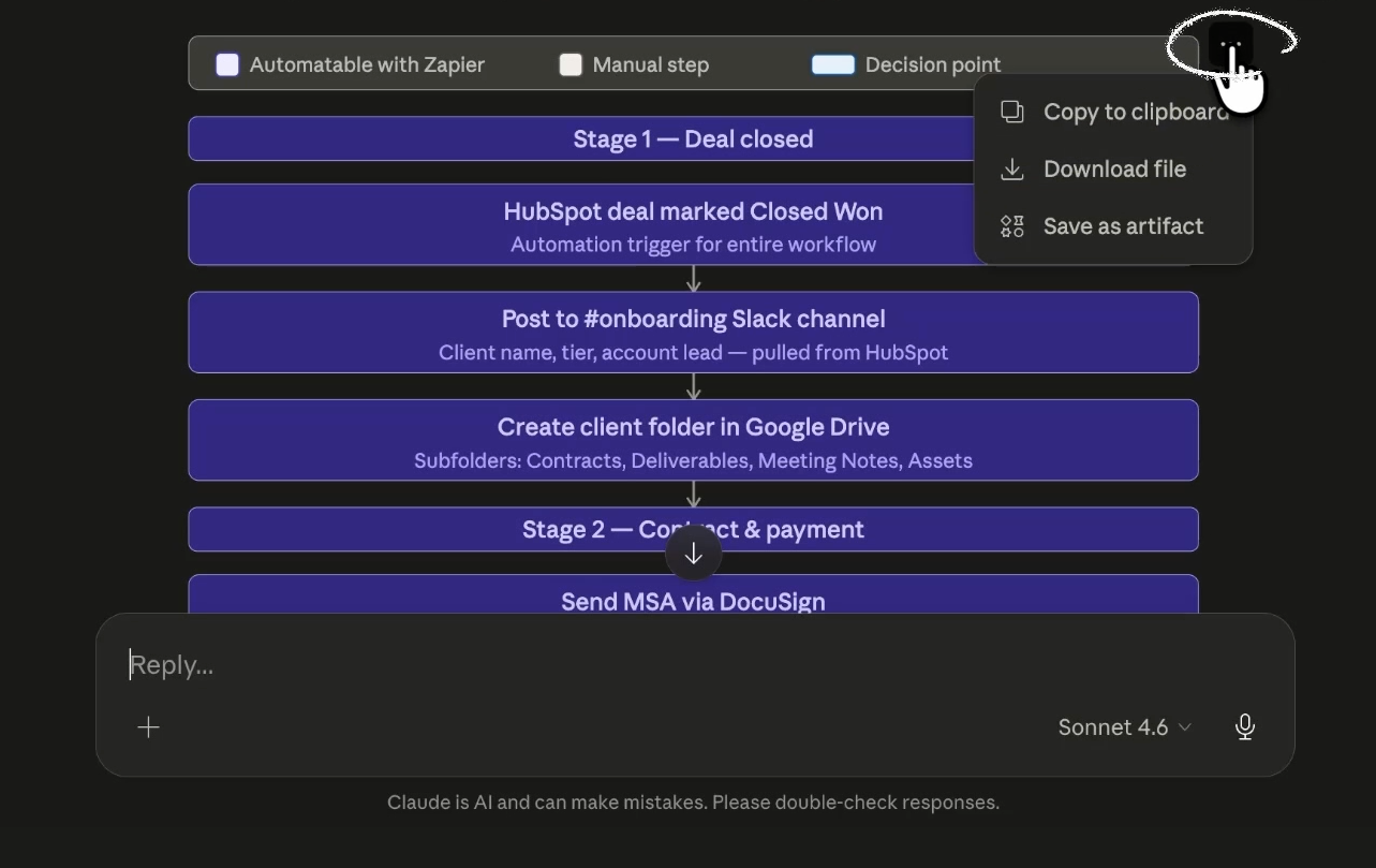 Exporting the diagram from Claude