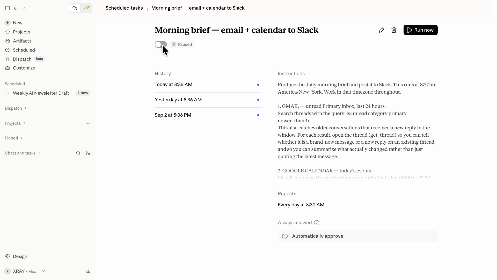 Pause any inactive tasks