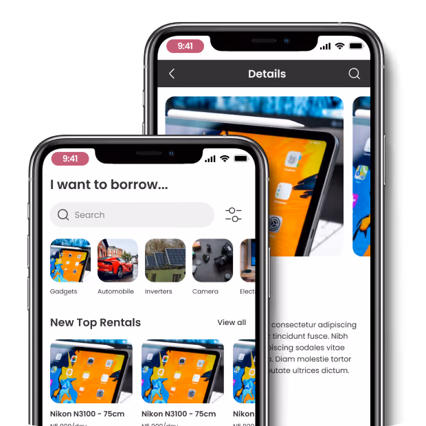 Image of ecommerce mobile app mockup