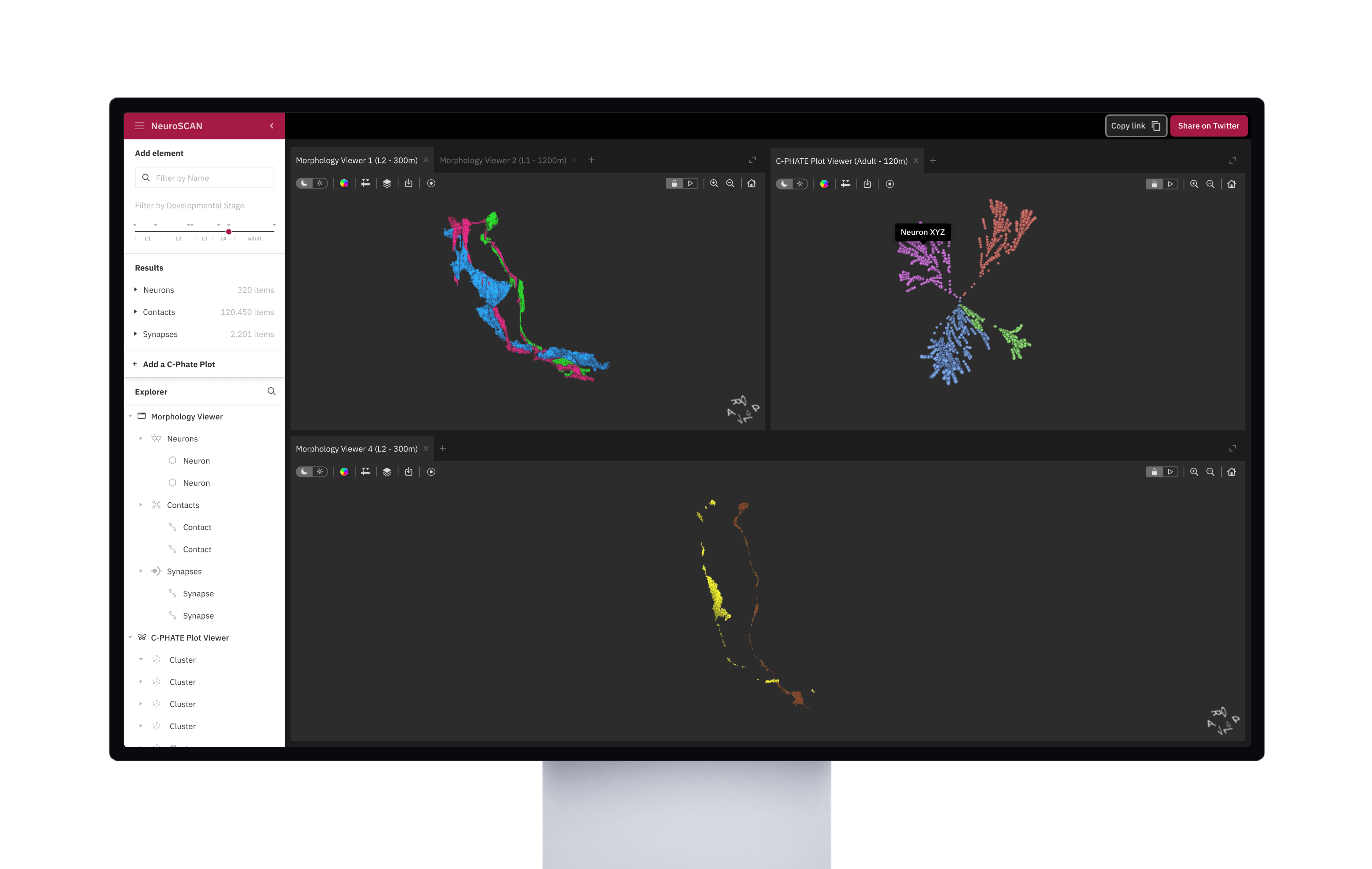 Screenshot of the project