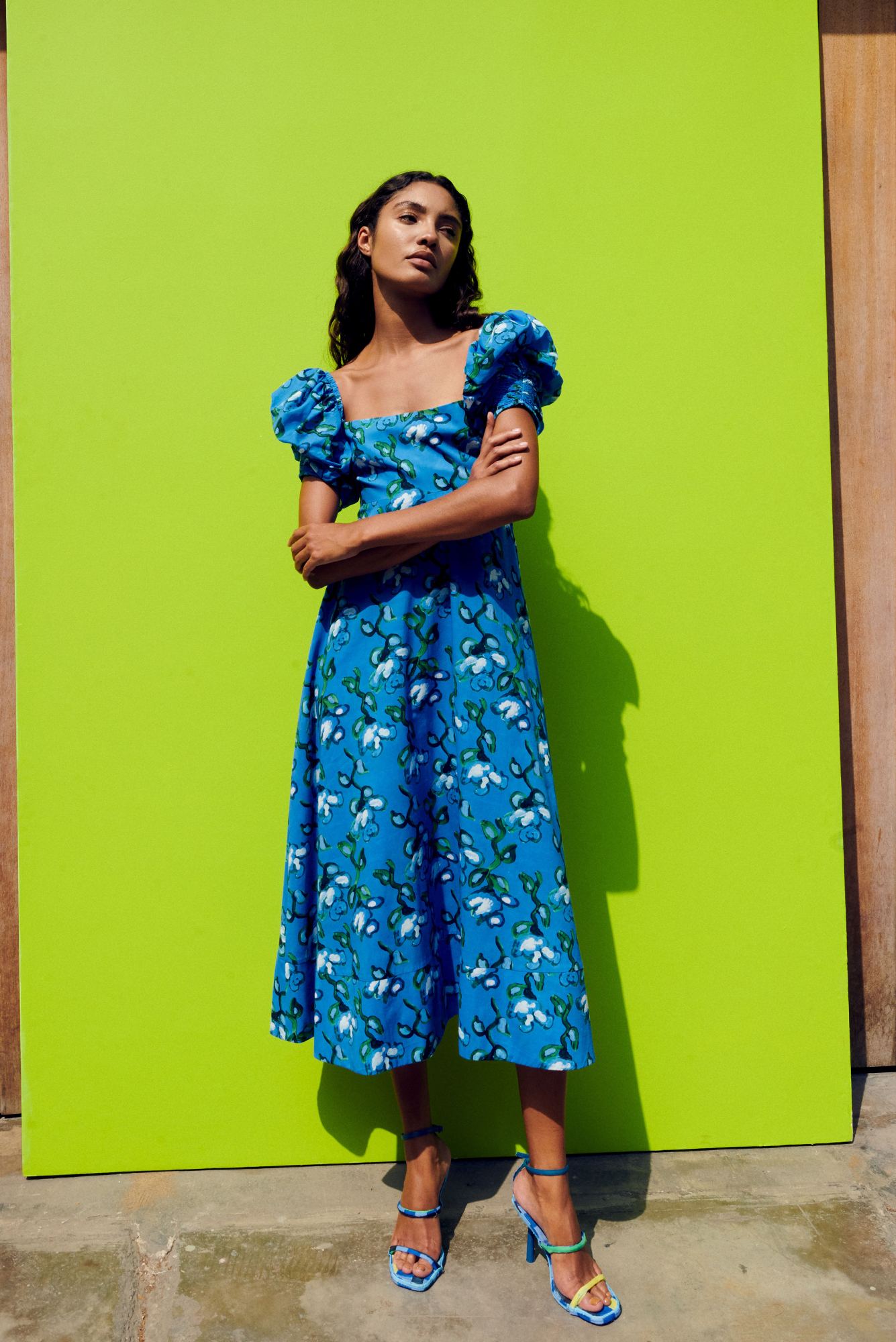 Calla Dress in Recuerdos Celeste Print