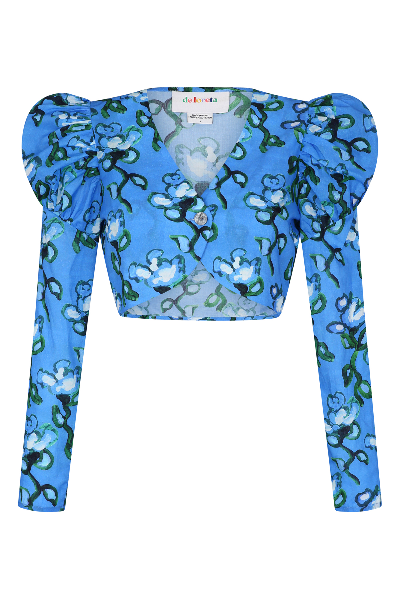 Tijuana Top in Recuerdos Celeste Print