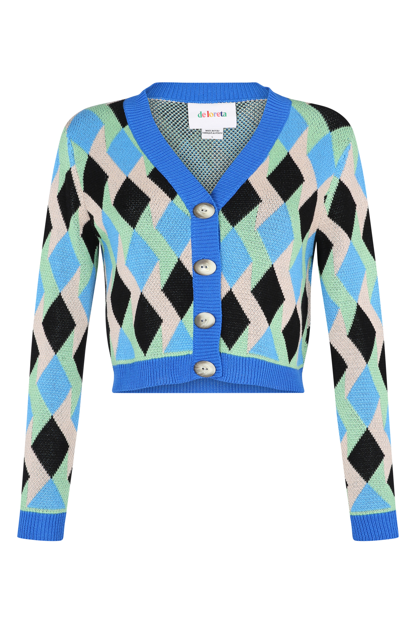 Trini Cardigan in Rombos Jacquard
