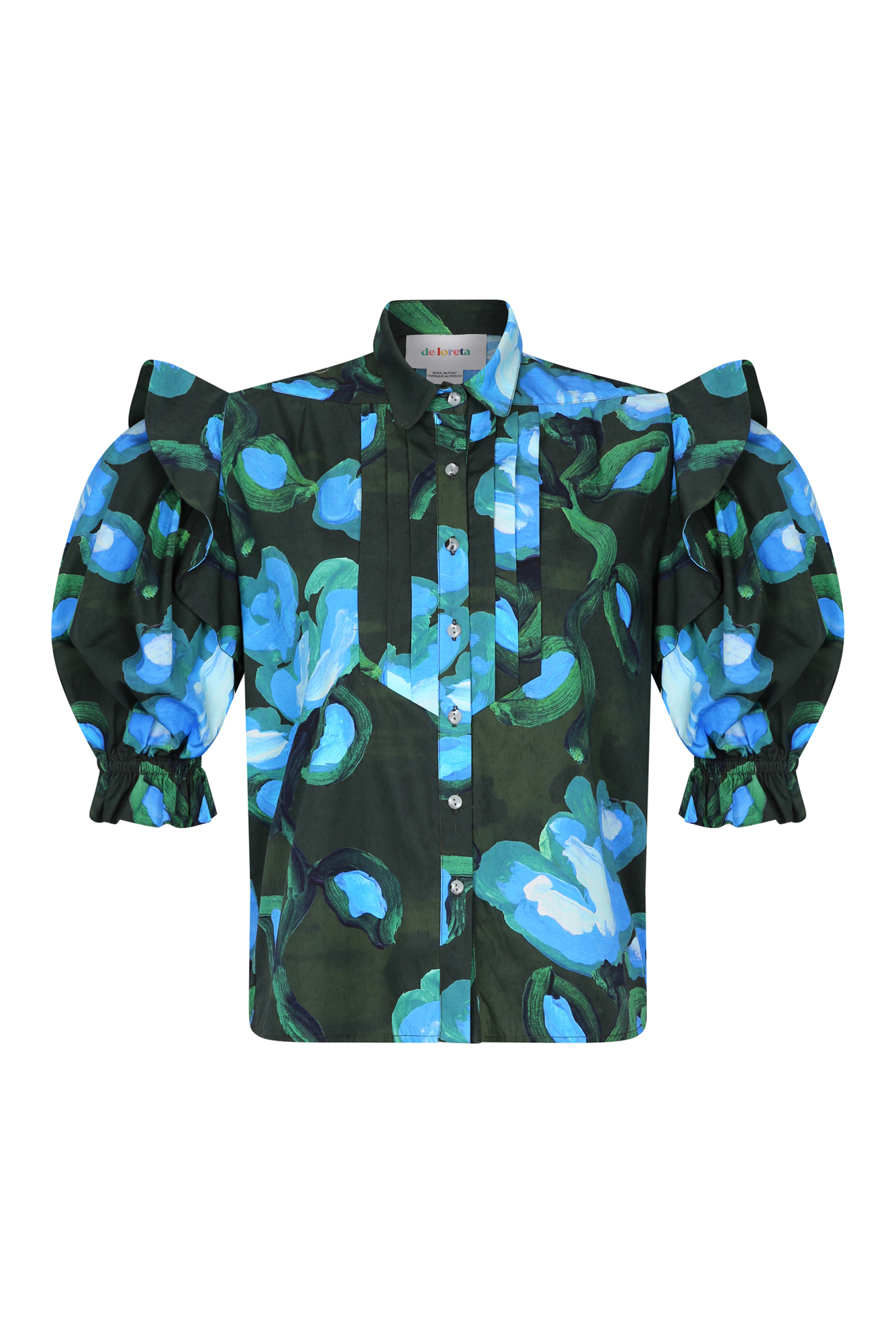 Chia Blouse in Recuerdos Verde Print