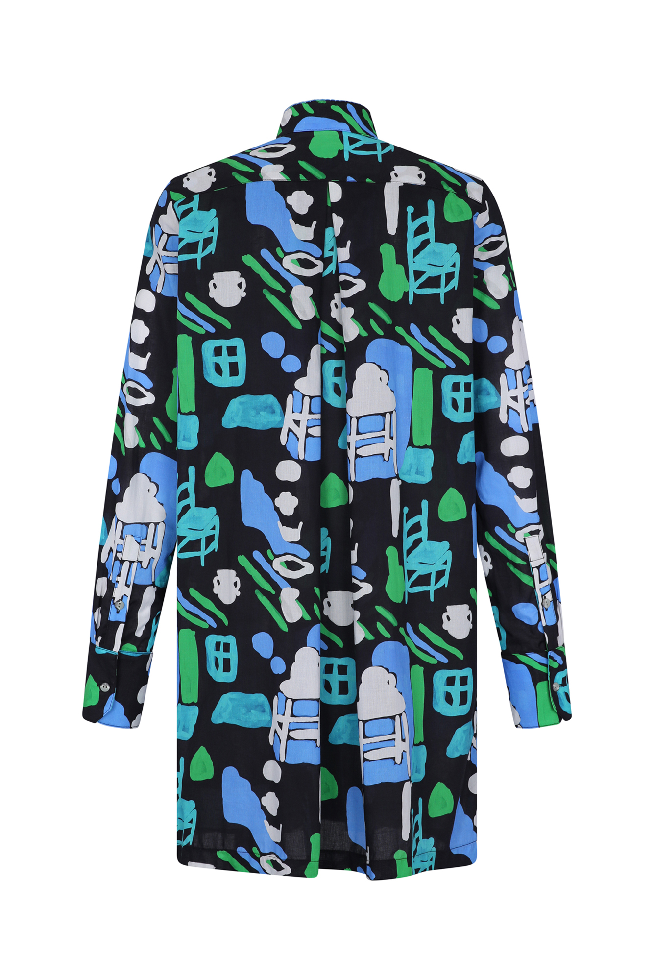 Cenote Dress in Arcilla Azul Print