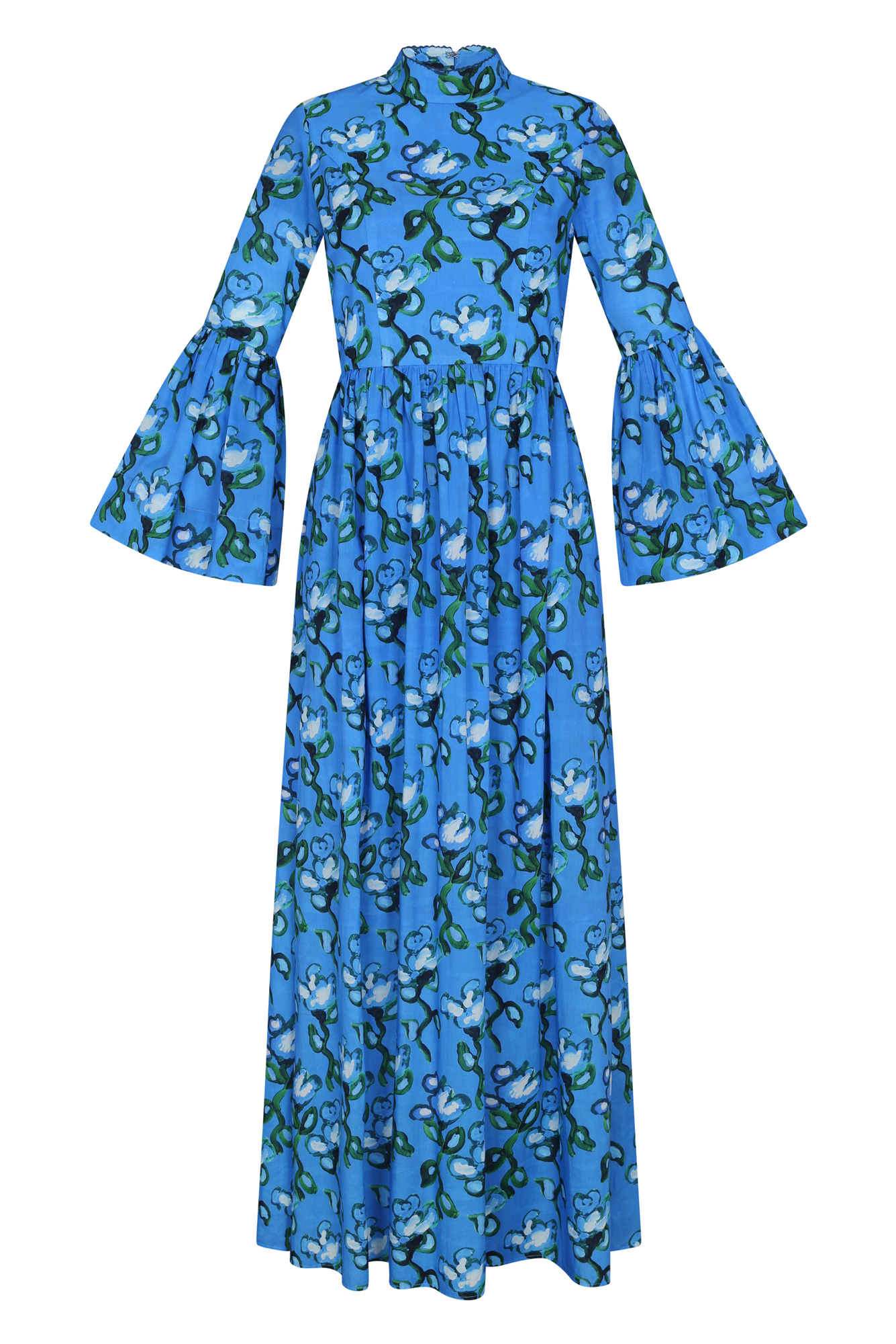 Matilda Dress in Recuerdos Celeste Print