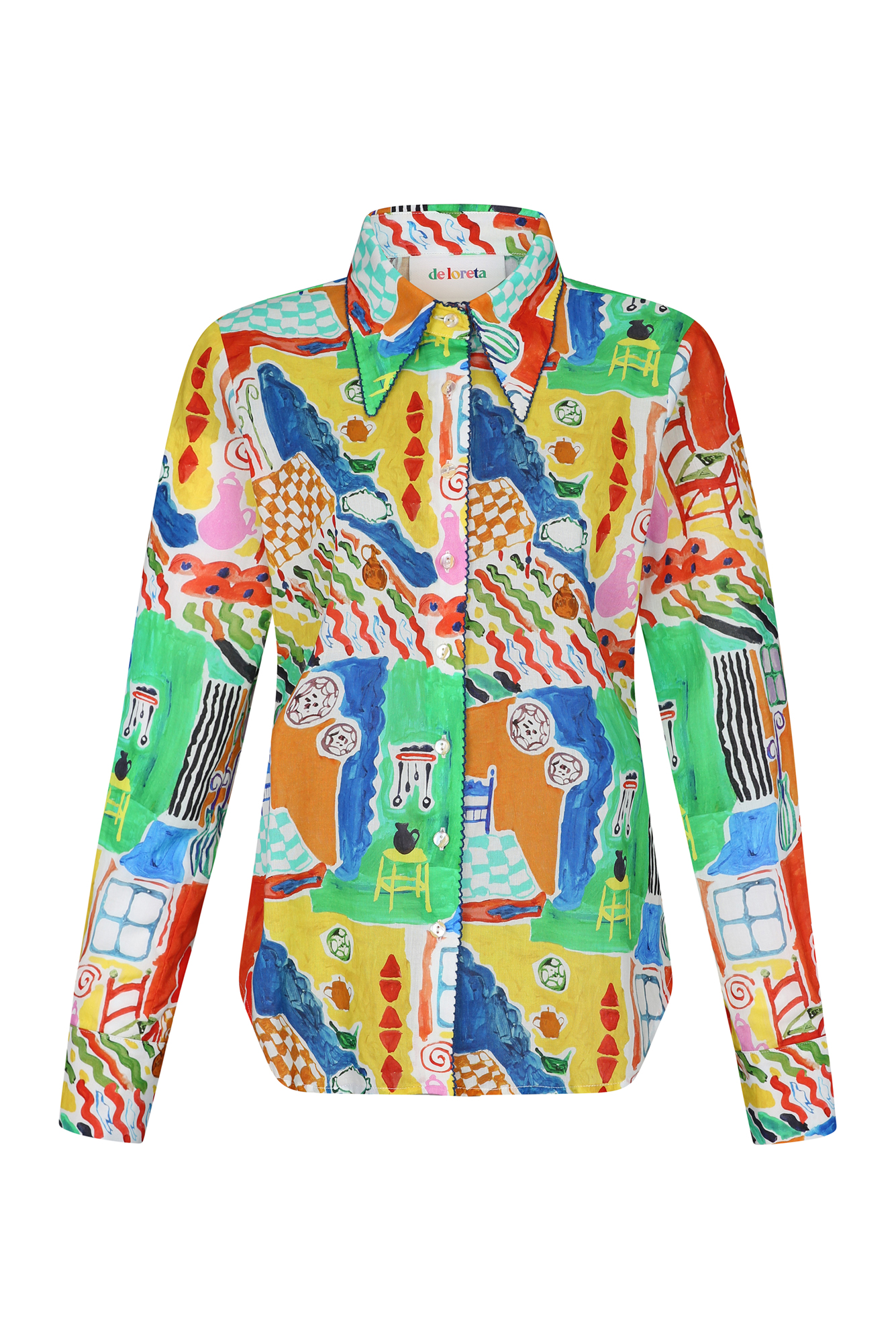 Carmela Blouse in Cocina Dia Print