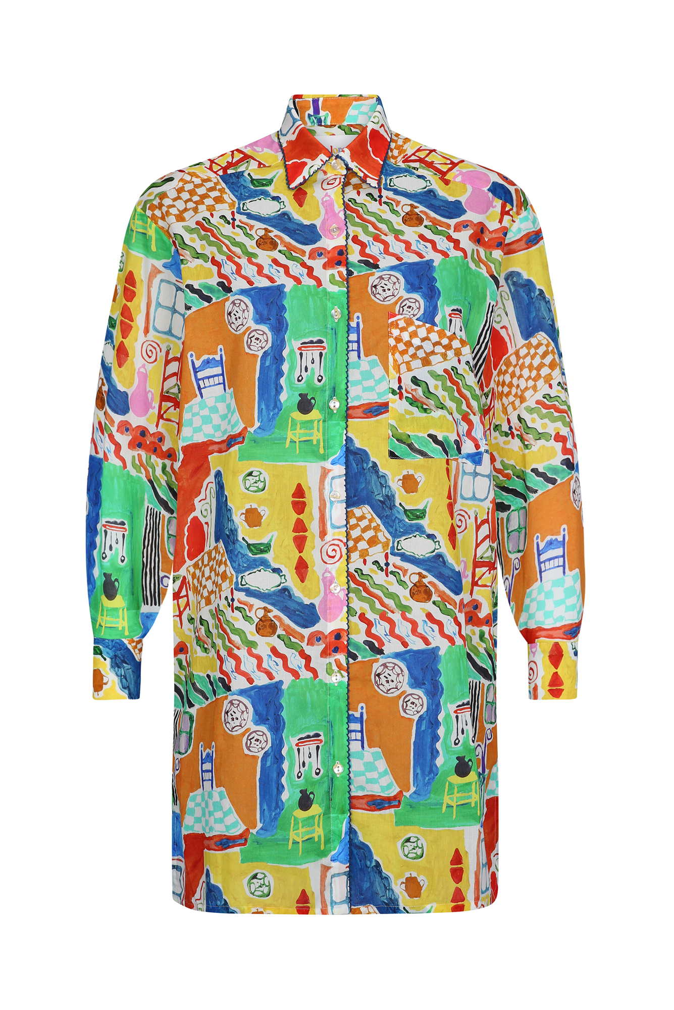 Romero Blouse in Cocina Dia Print