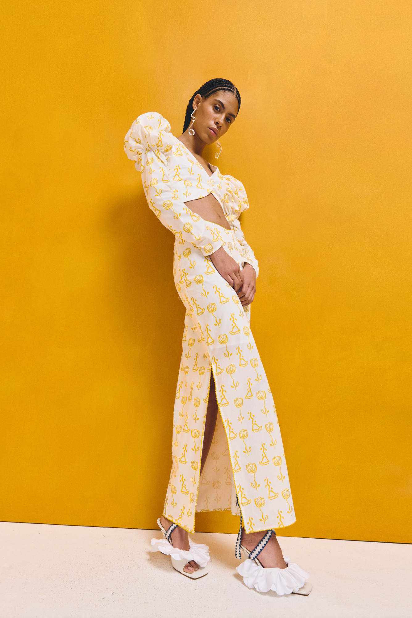 Yuri Skirt in Trigo Amarillo Print