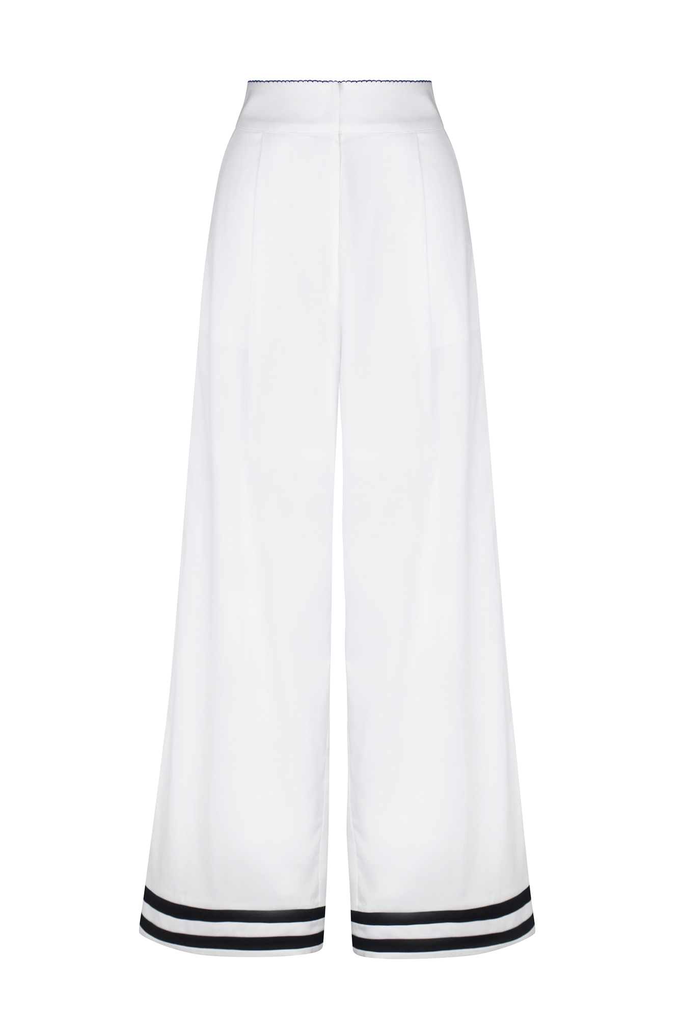 Rocio Pants in White / Navy