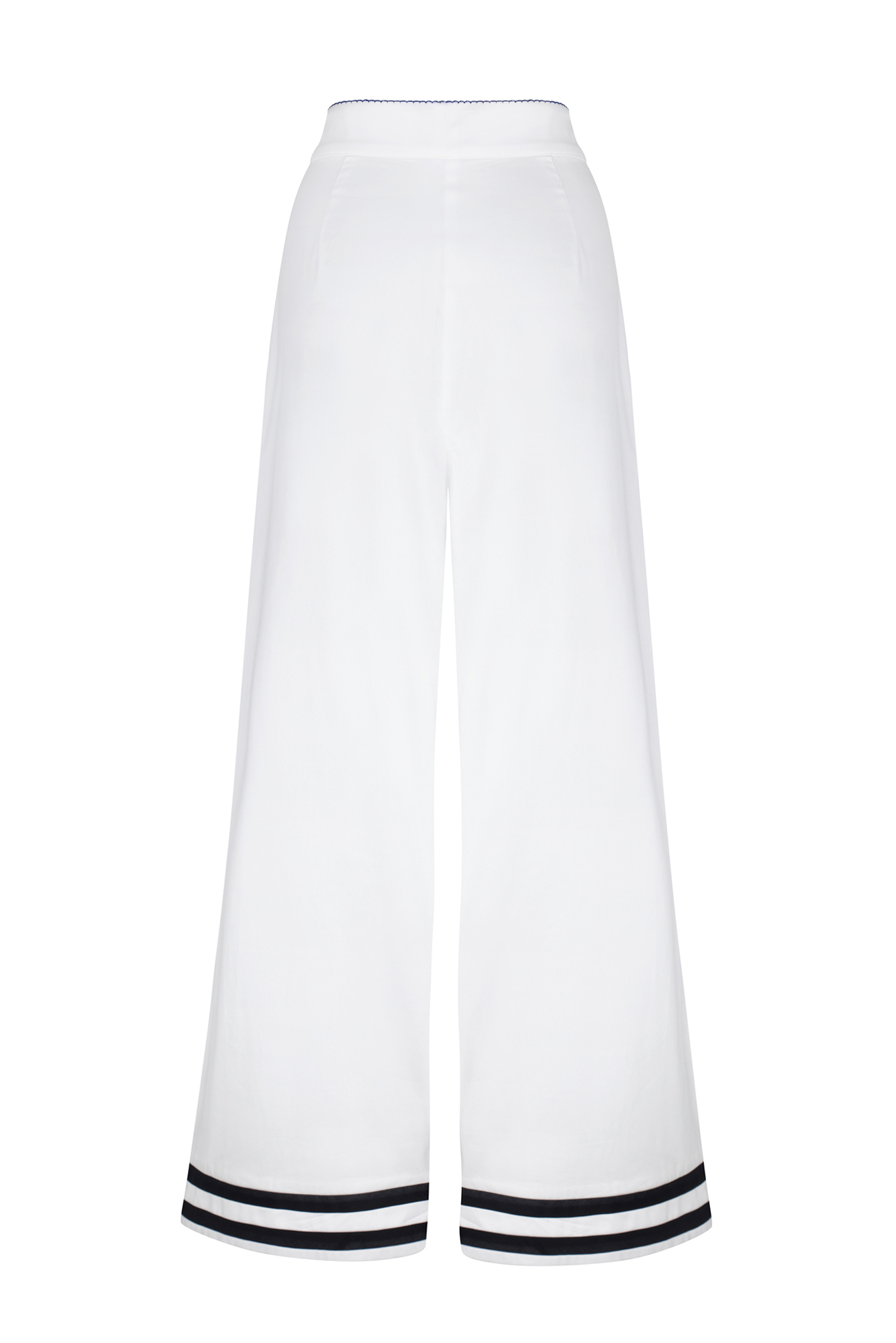 Rocio Pants in White / Navy
