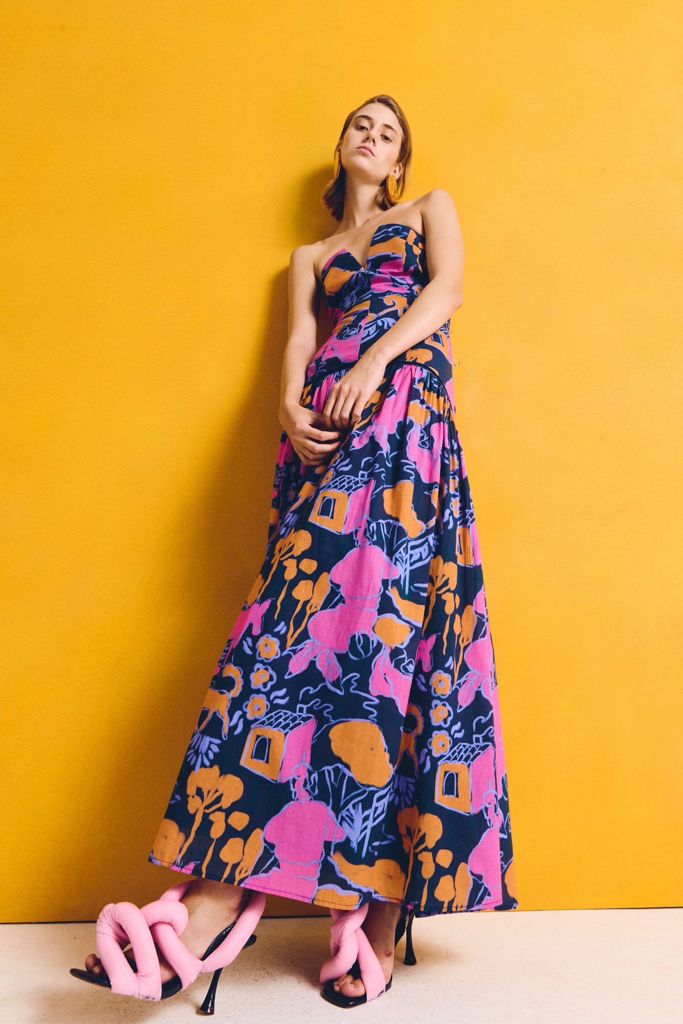 Sirena Dress in Rito Azul Print