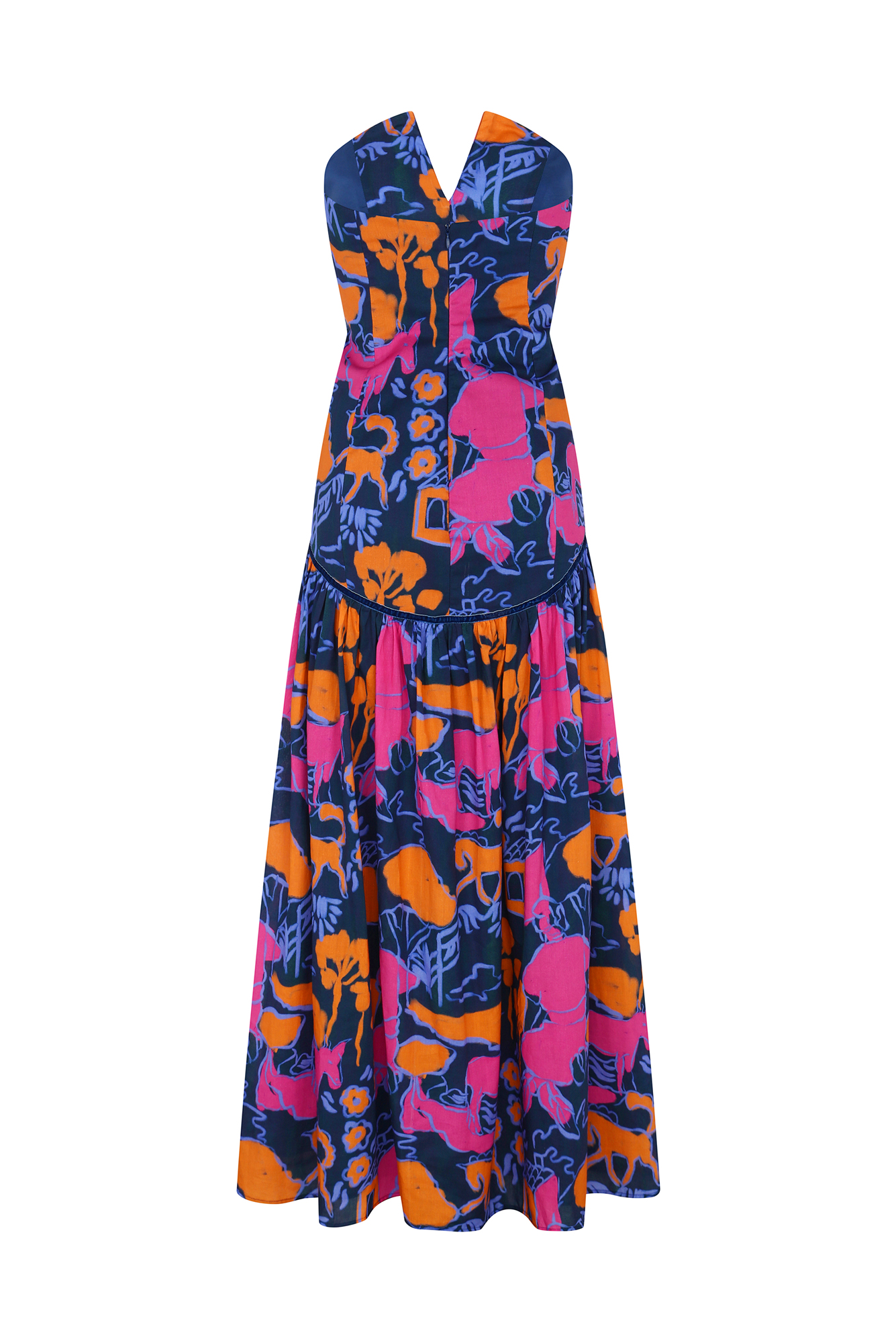 Sirena Dress in Rito Azul Print