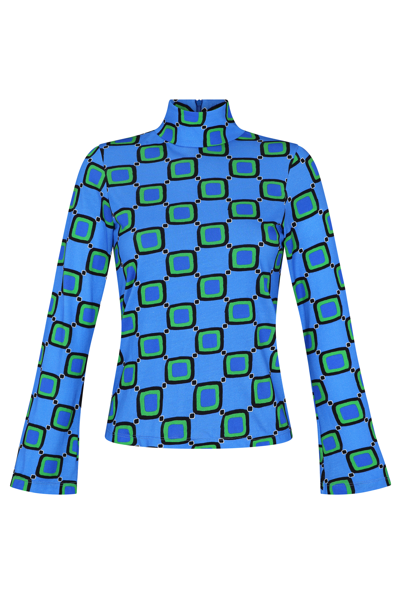 Sesamo Top in Cuadros Azules Print