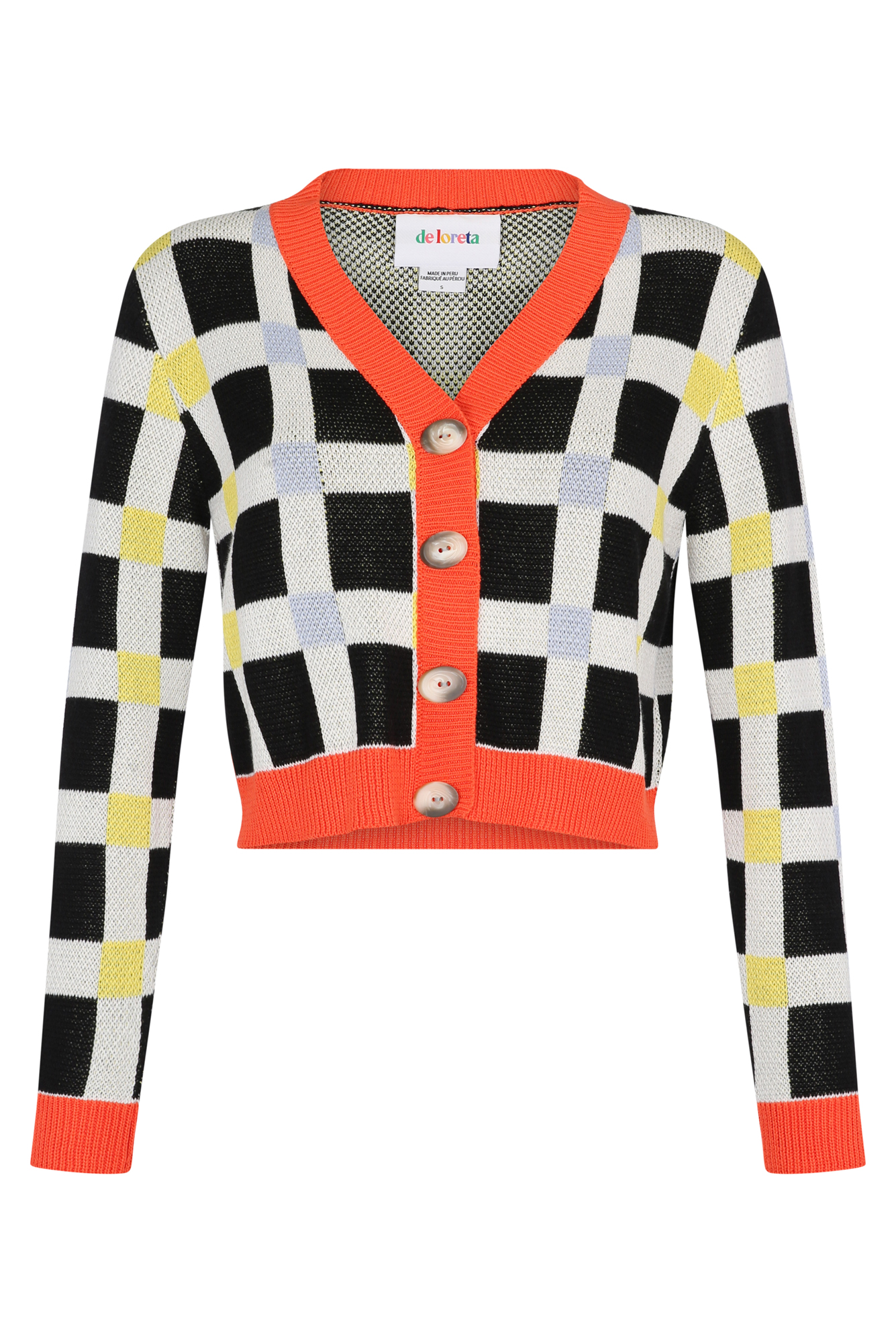 Trini Cardigan in Cuadros Jacquard