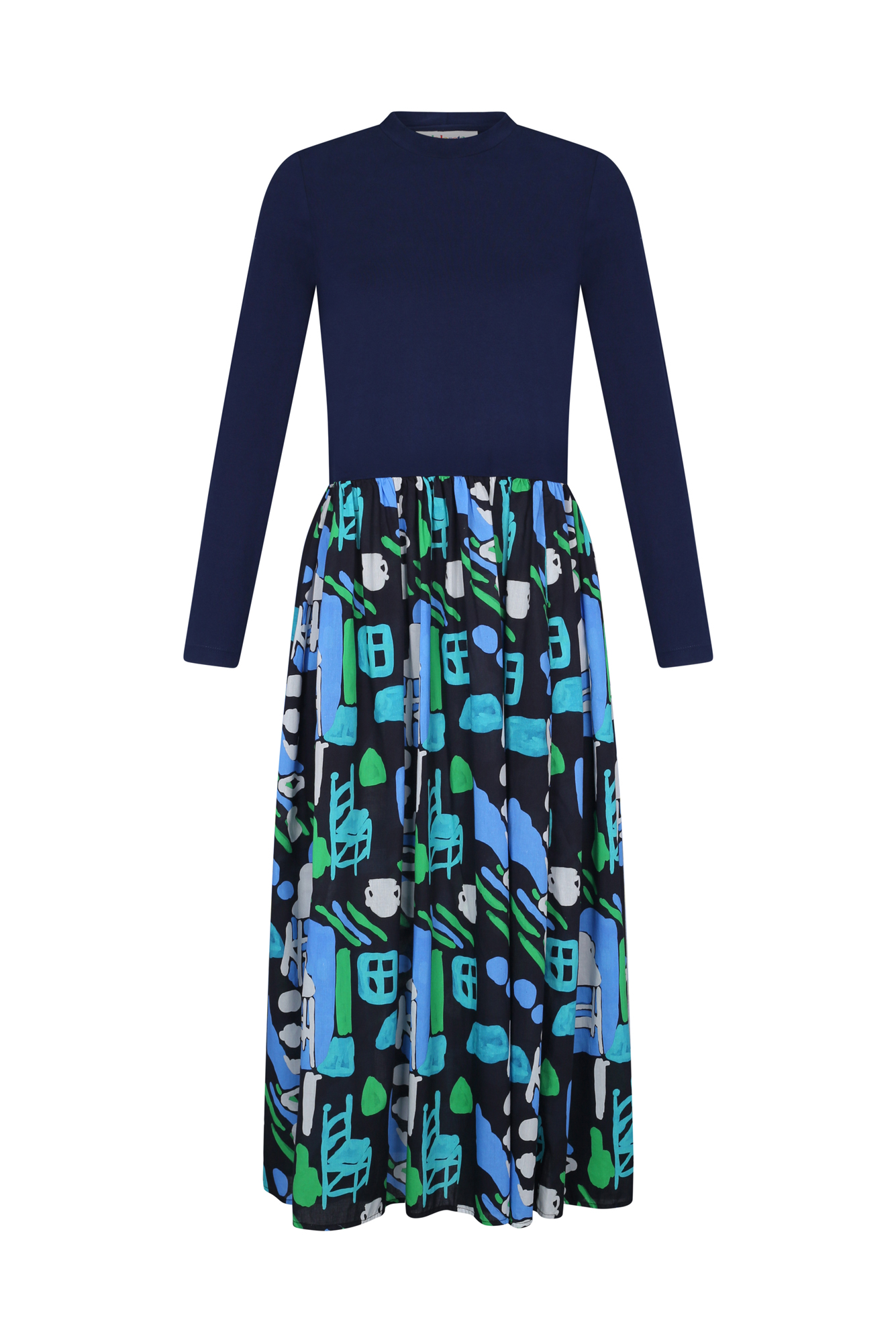 Leona Dress in Navy / Arcilla Azul