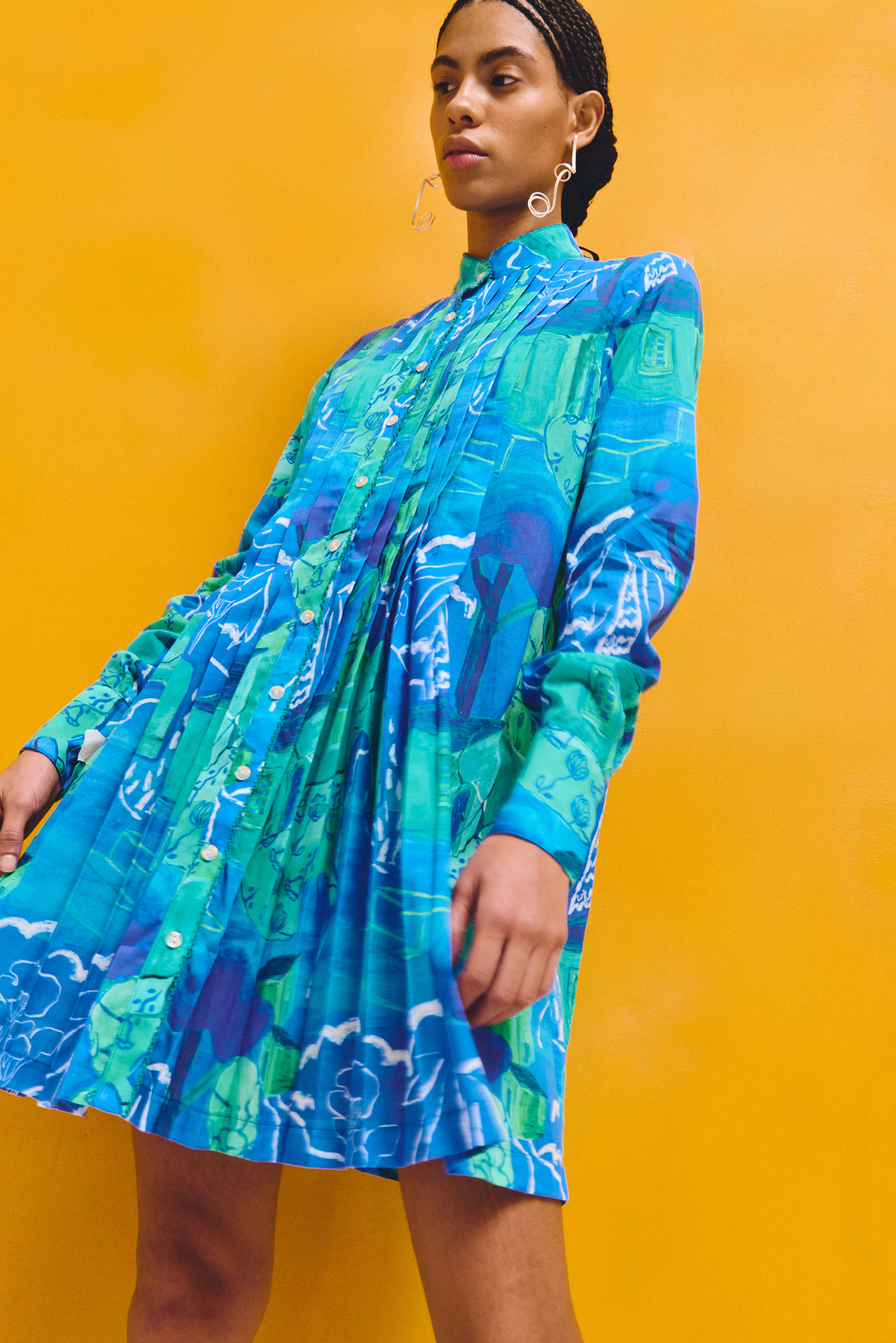 Cenote Dress in Siembra Azul Print