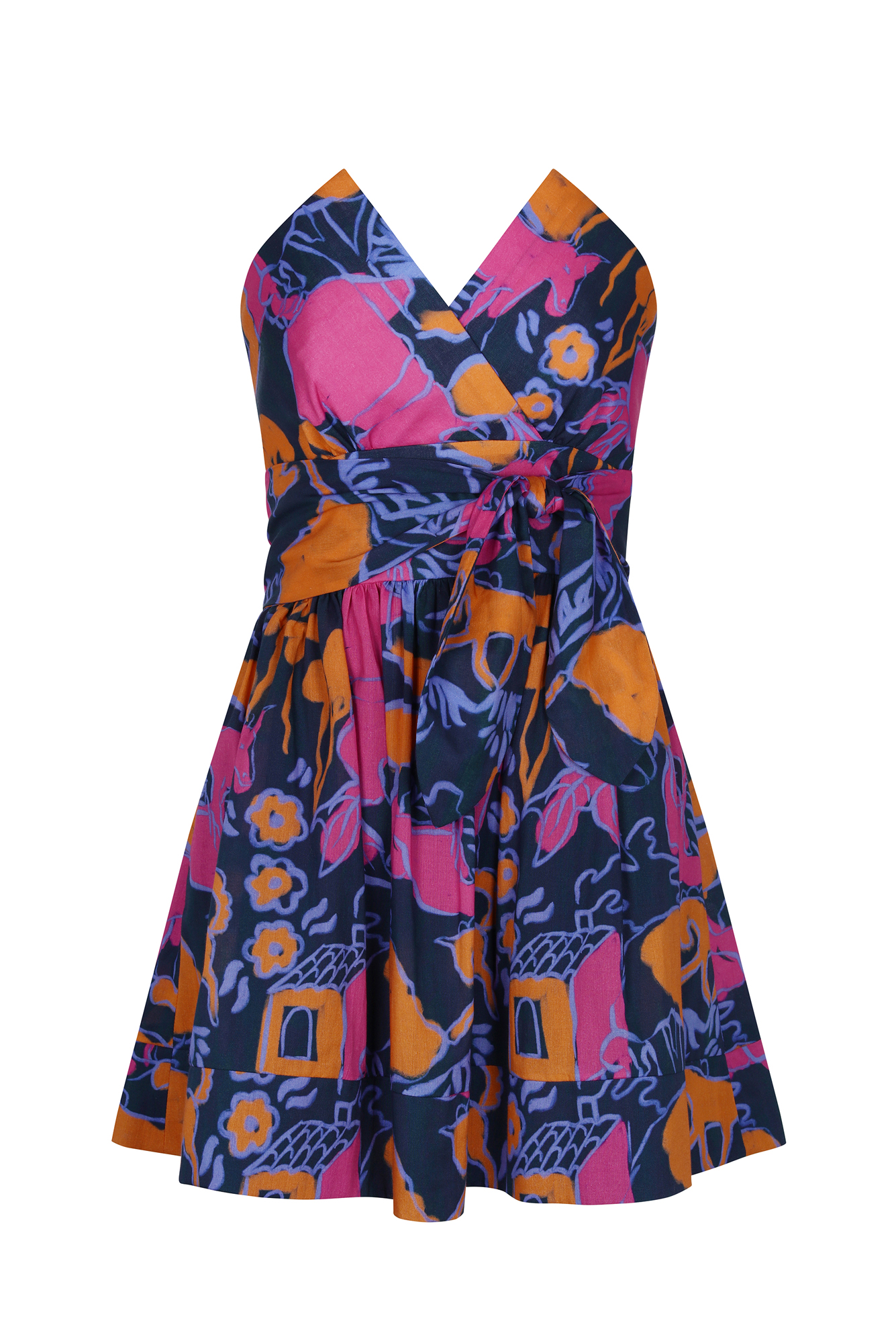 Tequila Dress in Rito Azul Print