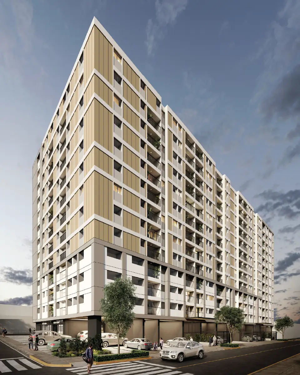 Render proyecto edificio Vértice, Chorrillos - Andiamo Inmobiliaria