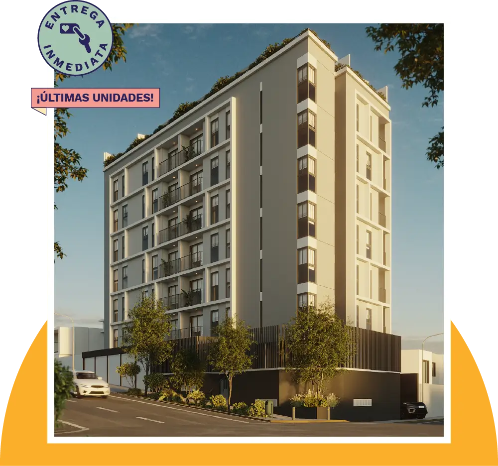 Render del edificio Marbella en Playa Arica, departamentos de playa de 3 dormitorios