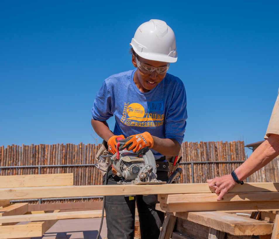 Santa Fe Habitat for Humanity worker 
