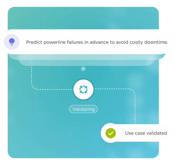 Three circular icons representing cost and time savings, workflow reliability, and removal of complexity, on a blue background.
