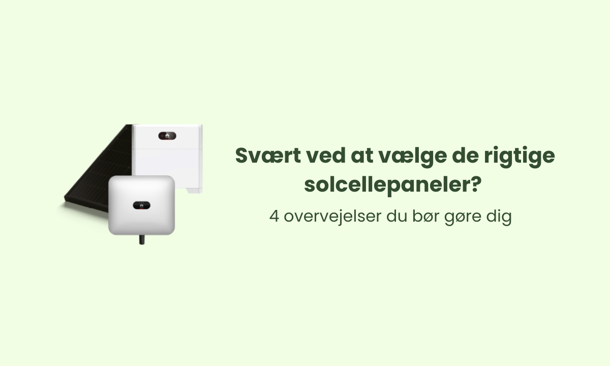 Solcellepaneler på en bolig