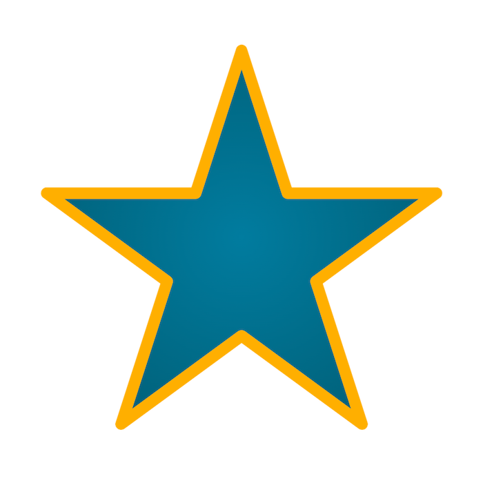 A green star