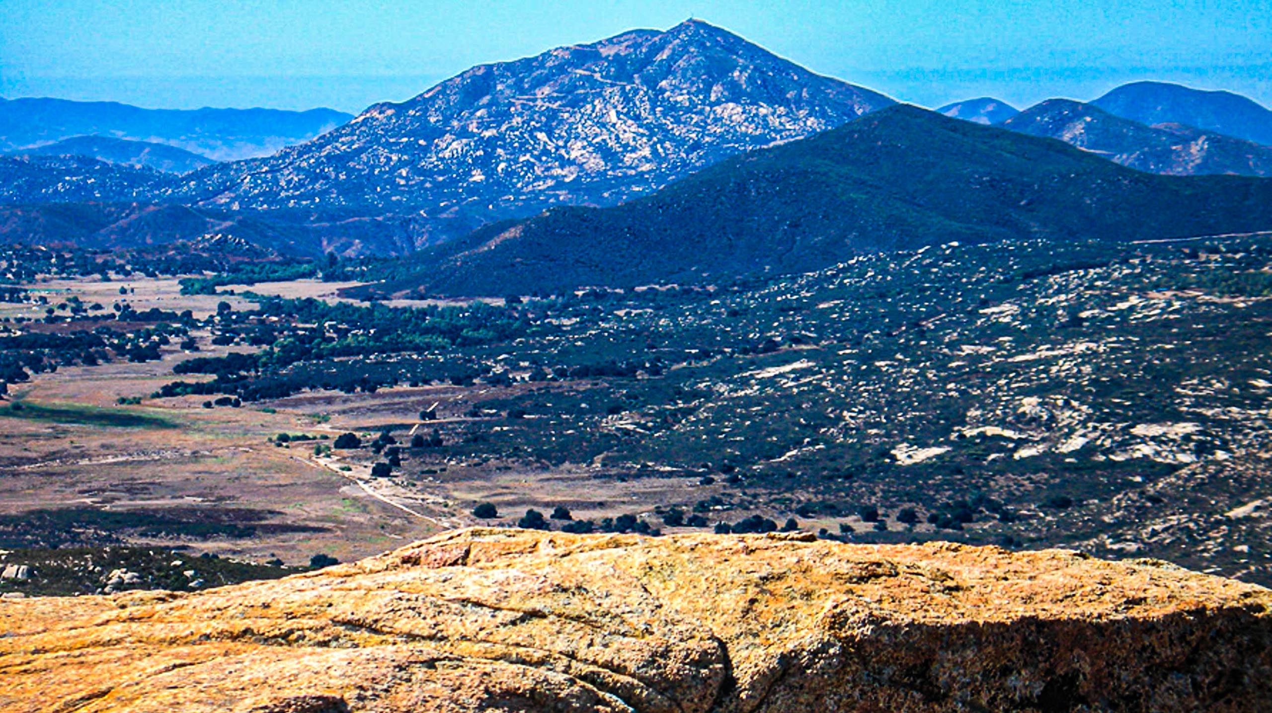 View of distant Tecate Peak