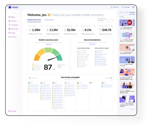 The Vibes Nexus dashboard example