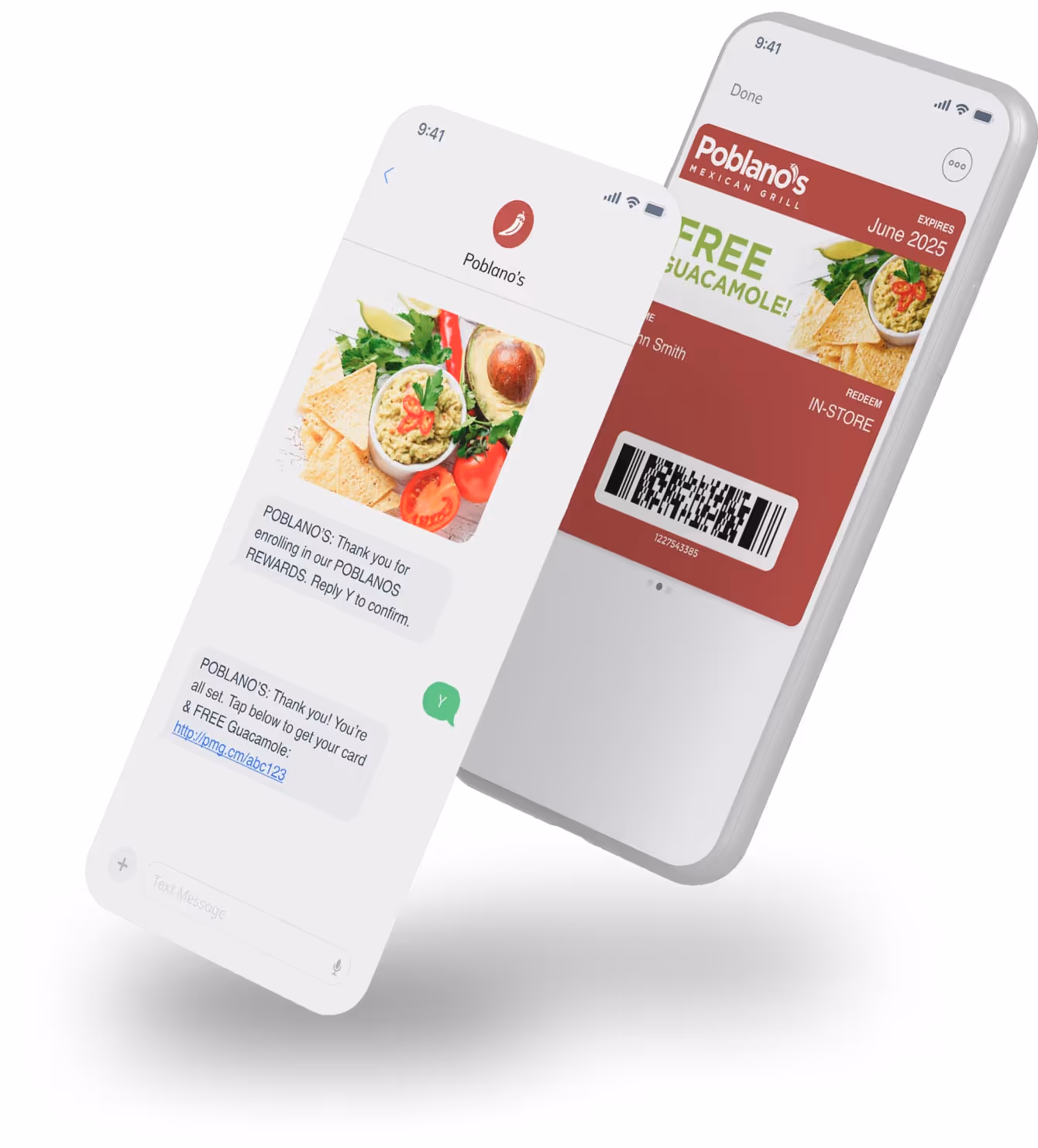 Restaurant SMS marketing example