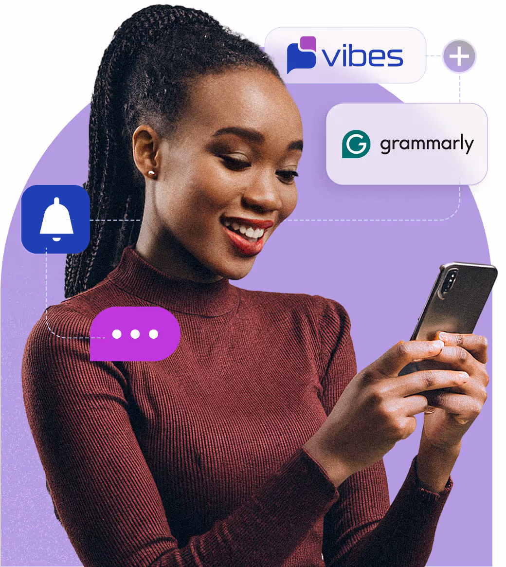 A customer receiving a text through a tier 1 SMS aggregator