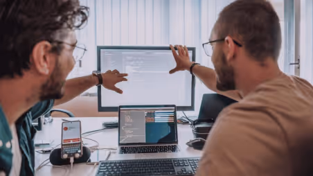 2 person working