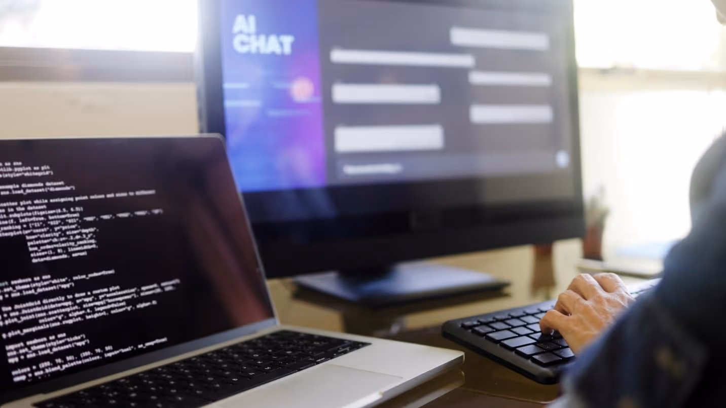 A person typing on a keyboardAI-generated content may be incorrect.