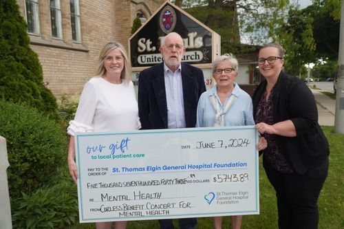 Corless Benefit Concert Cheque Presentation