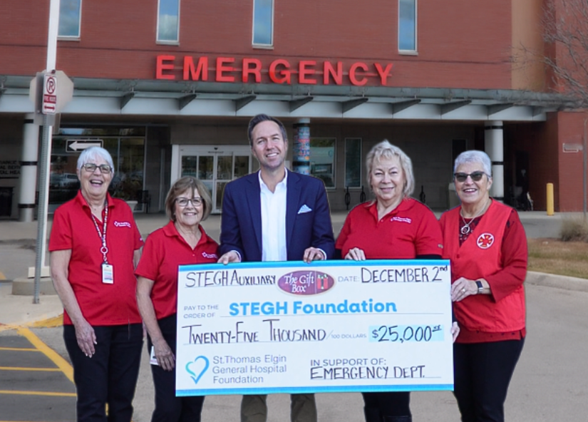 STEGH Auxiliary Kicks off Giving Tuesday with Incredible $25,000 Gift